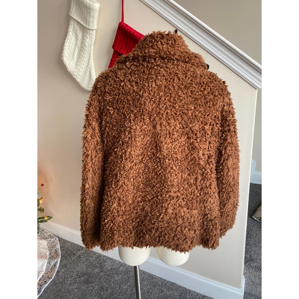 Divided brown teddy coat, size M - Picture 4 of 12